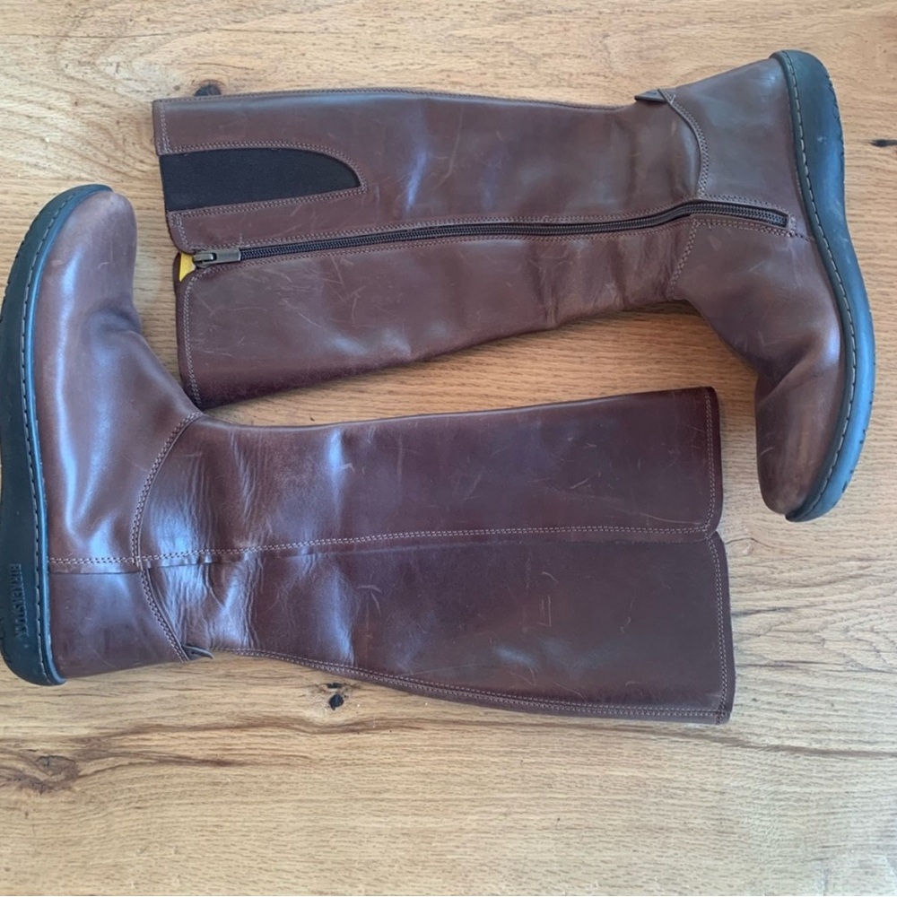 Brown Leather Knee-High Boots